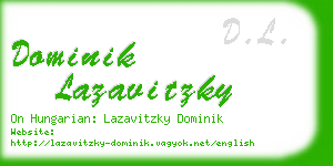 dominik lazavitzky business card
